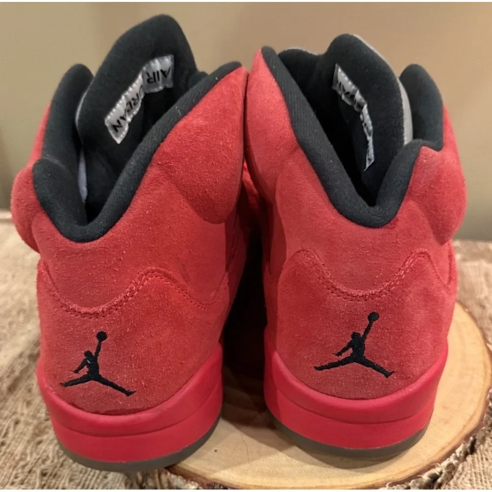 Size 13 - Air Jordan 5 Retro Red Suede Black Leather (136027-602) VGUC‎